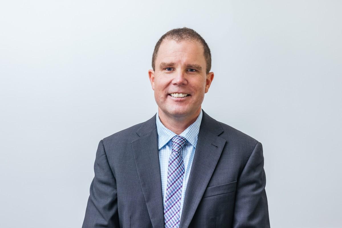 Principal Craig Dredge in a suit and tie at ACC Bairnsdale