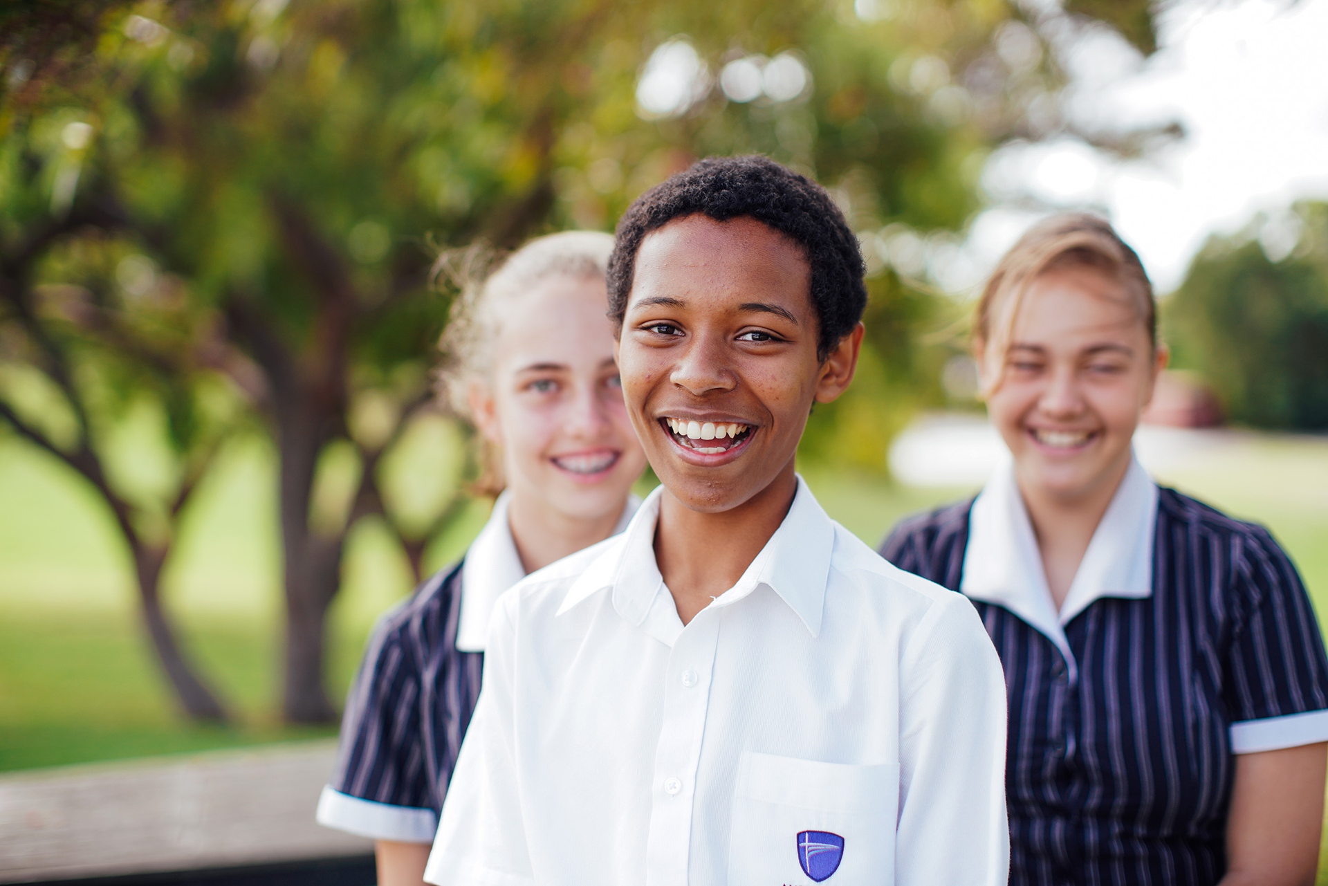 ACC Burnie secondary students laughing together