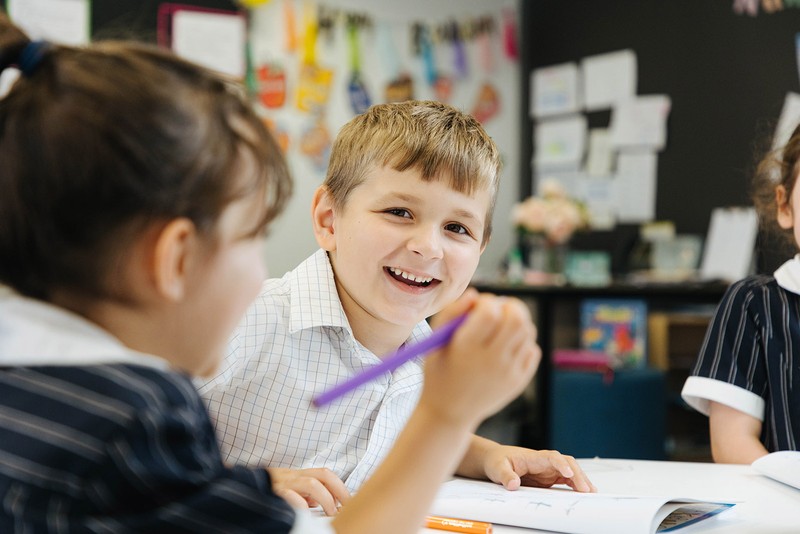 Smiling kindy students