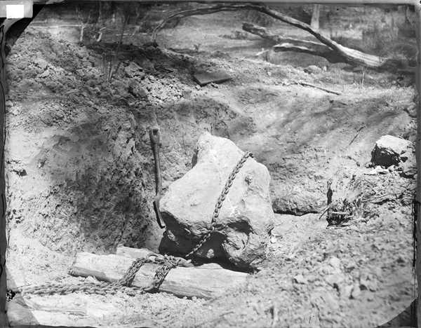 Cranbourne Historical Photo: Cranbourne 1 (a.k.a. Bruce) is the largest fragment of the Cranbourne Meteorite