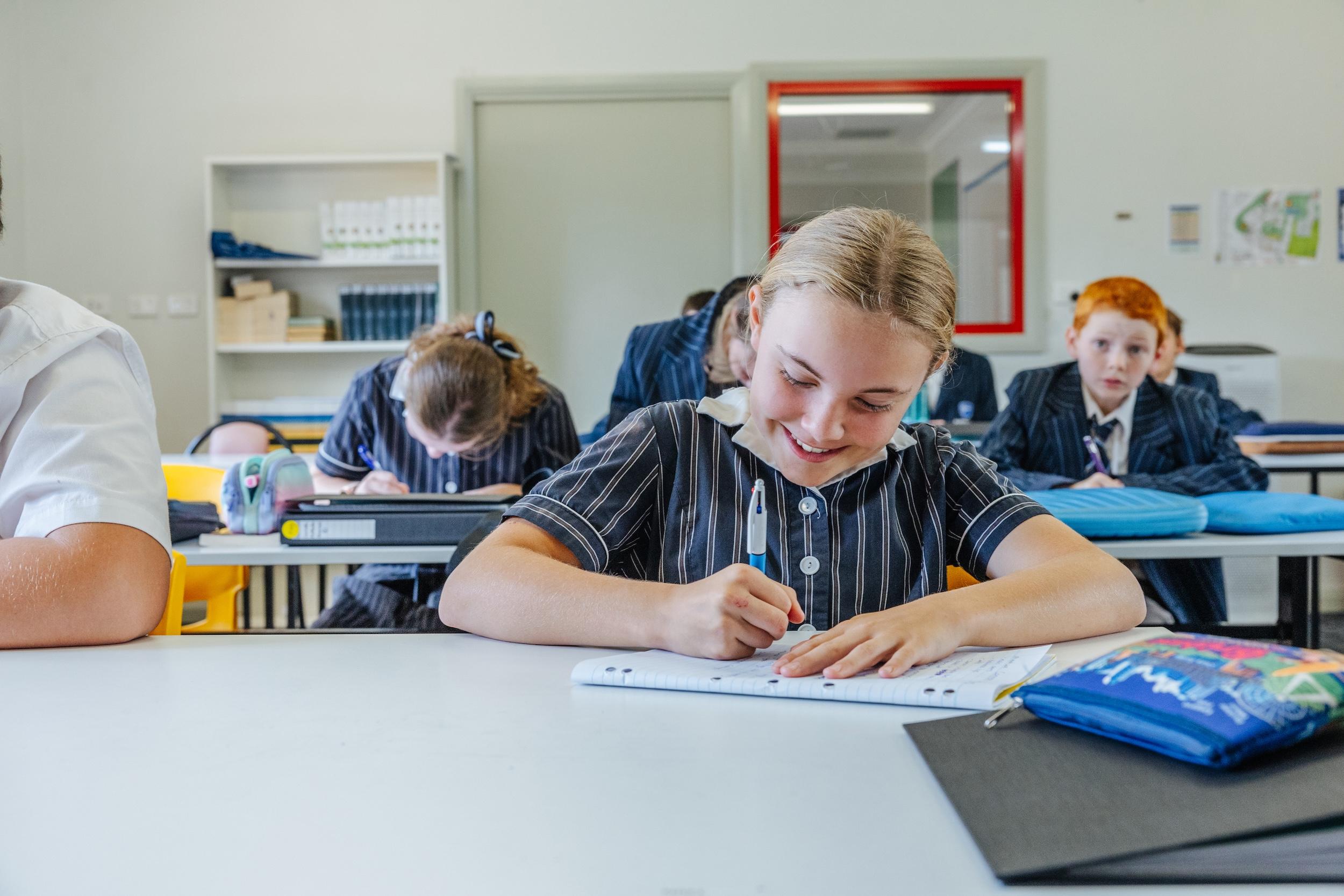 Year 7 students at ACC Echuca engaged in learning together, reflecting the community and academic growth that defines the secondary school experience.
