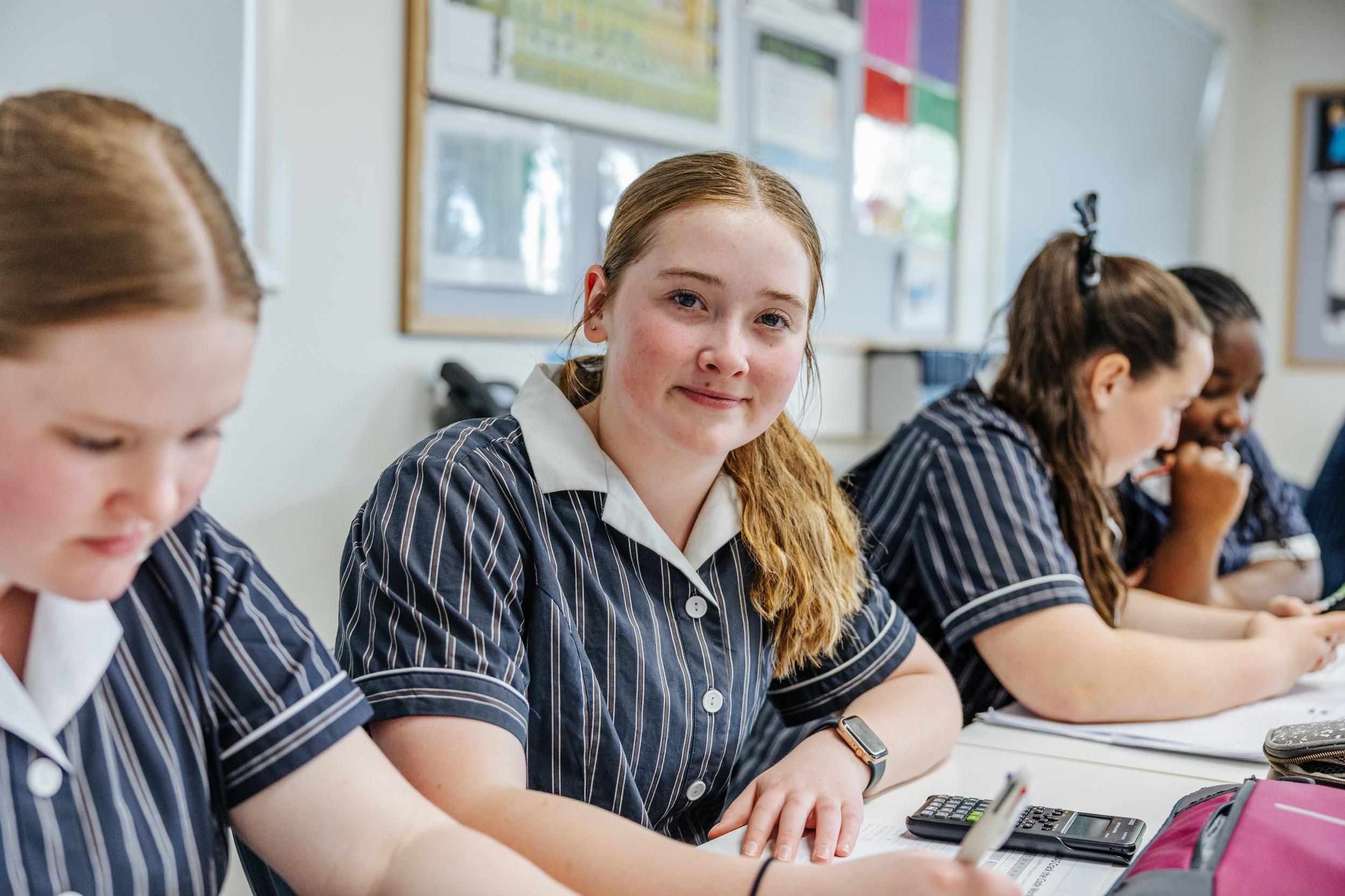 Secondary students working in a classroom at ACC Hobart
