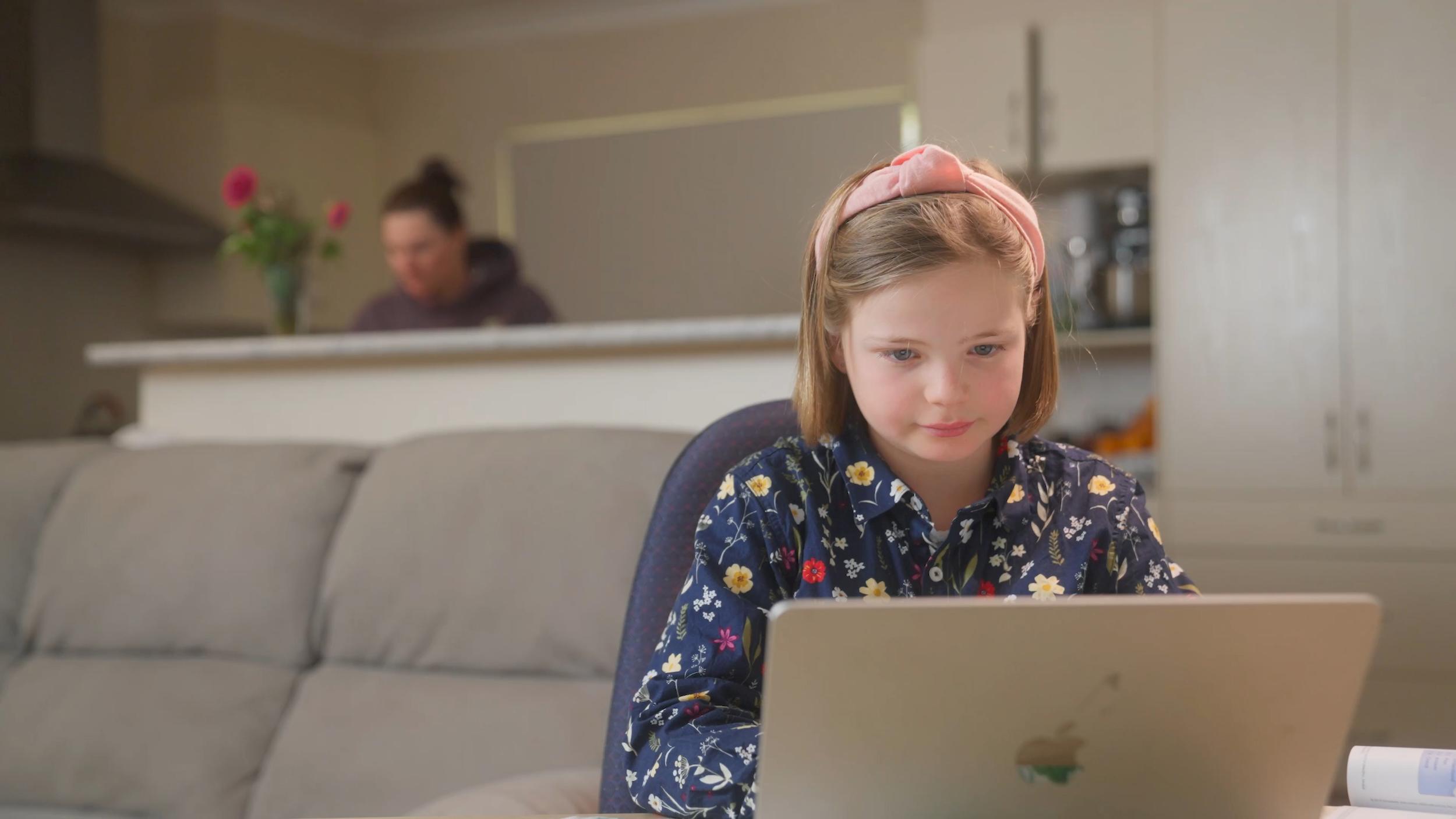 Student using a laptop outdoors, representing ACC Marsden Park NSW Distance Education