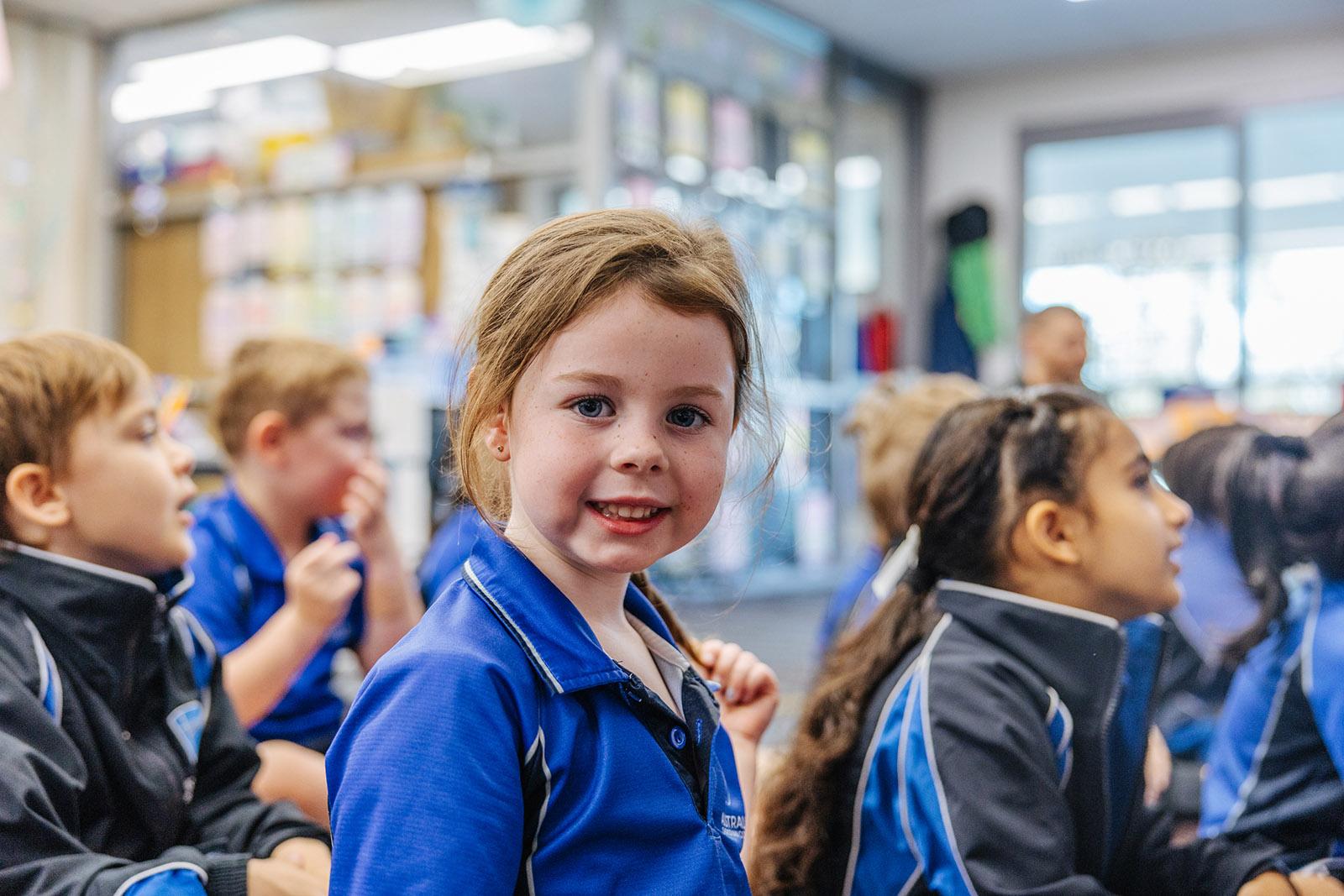 Prep students listening and learning together in class at ACC Moreton