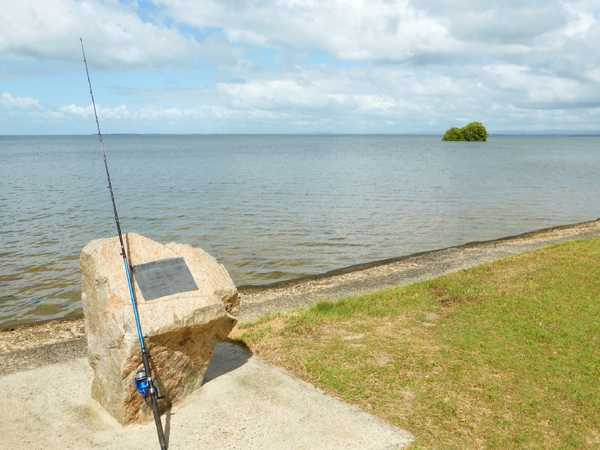 Godwin Beach Historical Photo: Charles Godwin Plaque