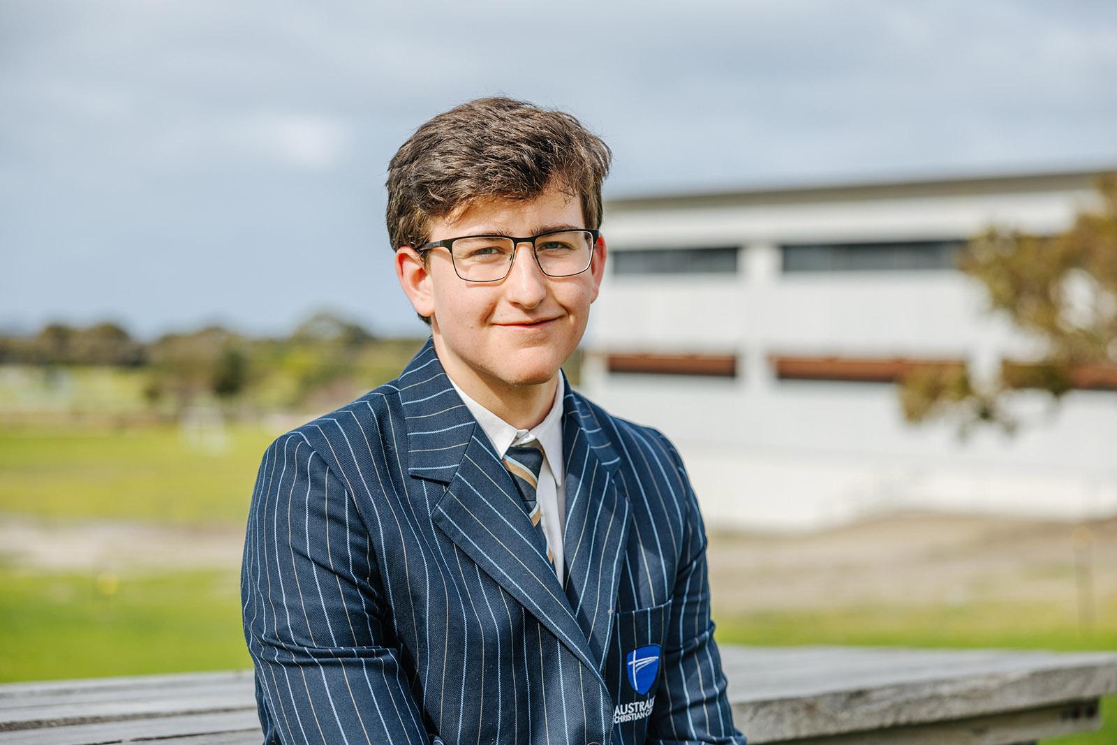 School Captain of ACC Southlands in Albany WA wearing a blazer